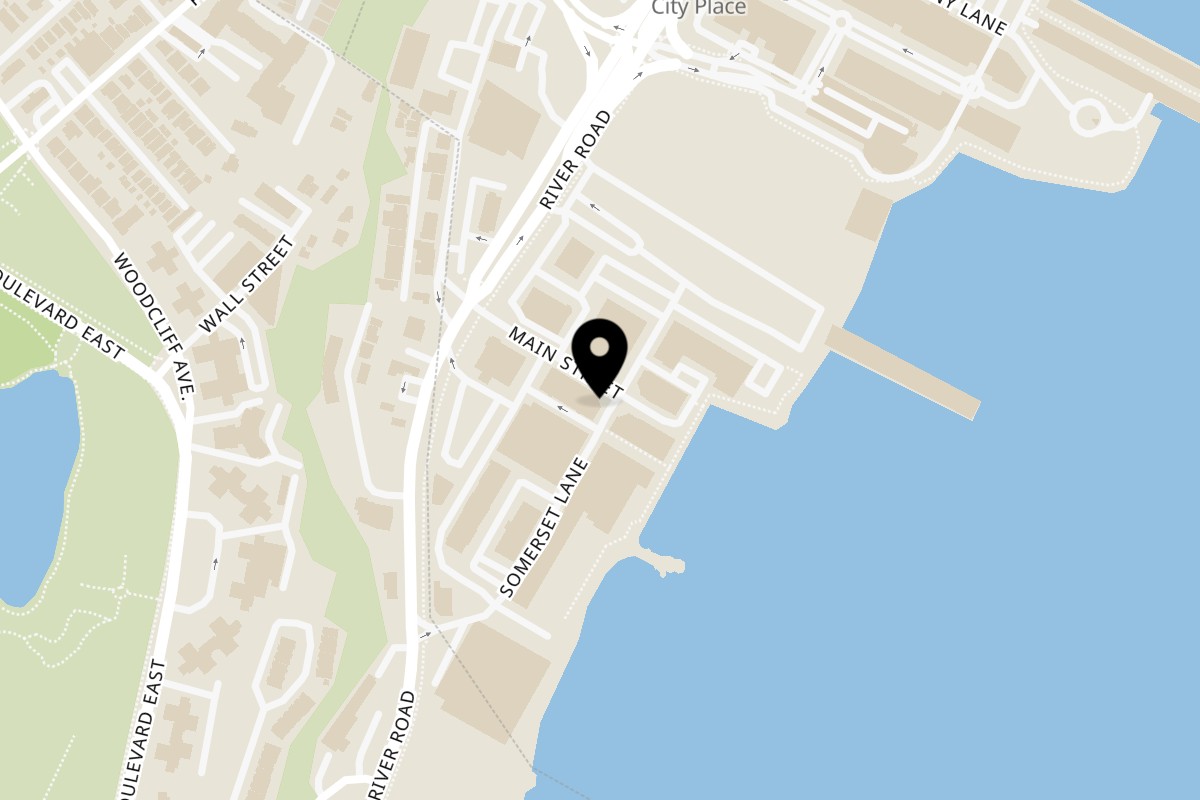 Map showing the location of Rasco's on 4 MAIN STREET in Edgewater
